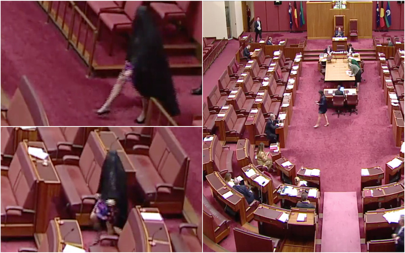 Senadora australiana suspensa após polémico protesto com burca