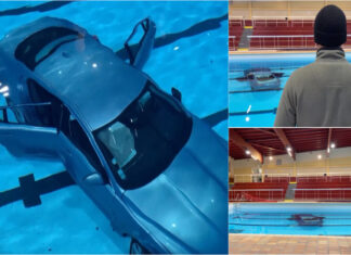 Acidente improvável em La Ciotat: Carro acaba dentro de piscina