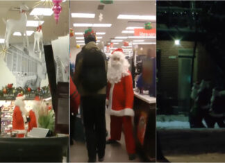 Grupo vestido de Pais Natais rouba alimentos para apoiar famílias carenciadas em Montreal