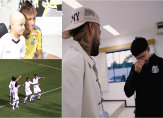 Neymar emociona-se ao rever “menino da dancinha” recuperado da leucemia