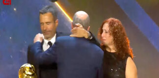 Pais de Diogo Jota emocionam nos Globe Soccer Awards