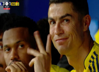 Gesto de Ronaldo após arbitragem polémica gera polémica na Arábia Saudita