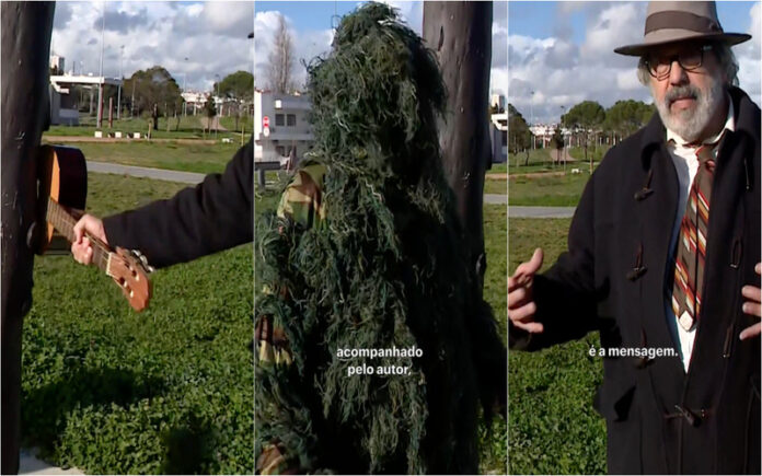 Manuel João Vieira recorre a gesto simbólico para criticar política florestal