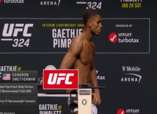 Susto na pesagem do UFC após queda aparatosa de lutador