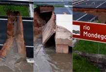 Drone mostra dimensão dos estragos na A1 em Coimbra