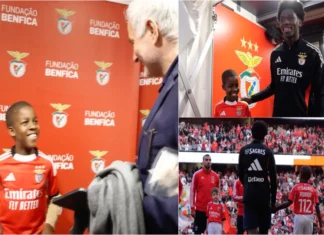 Pequeno herói vive dia inesquecível no Estádio da Luz