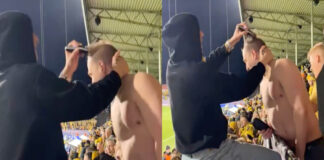Adepto do Bodø/Glimt corta o cabelo no estádio após série histórica de vitórias