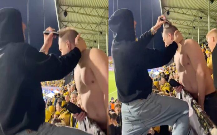 Adepto do BodøGlimt corta o cabelo no estádio após série histórica de vitórias