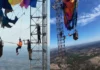 Balão colide com torre no Texas e deixa ocupantes suspensos