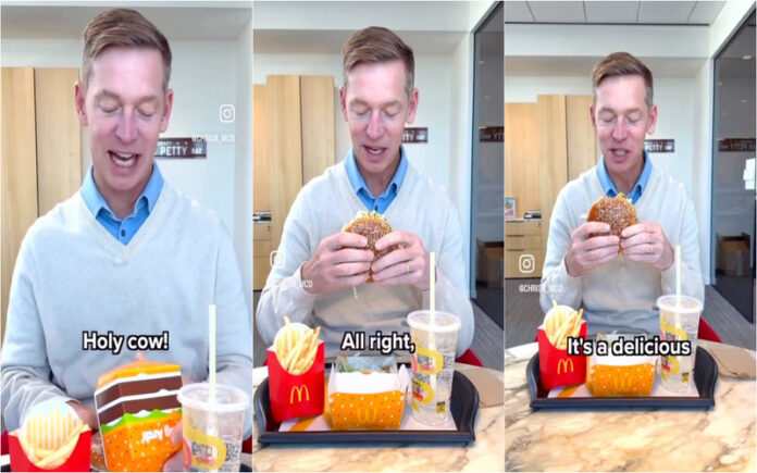 CEO da McDonald’s torna-se meme após vídeo embaraçoso a provar hambúrguer