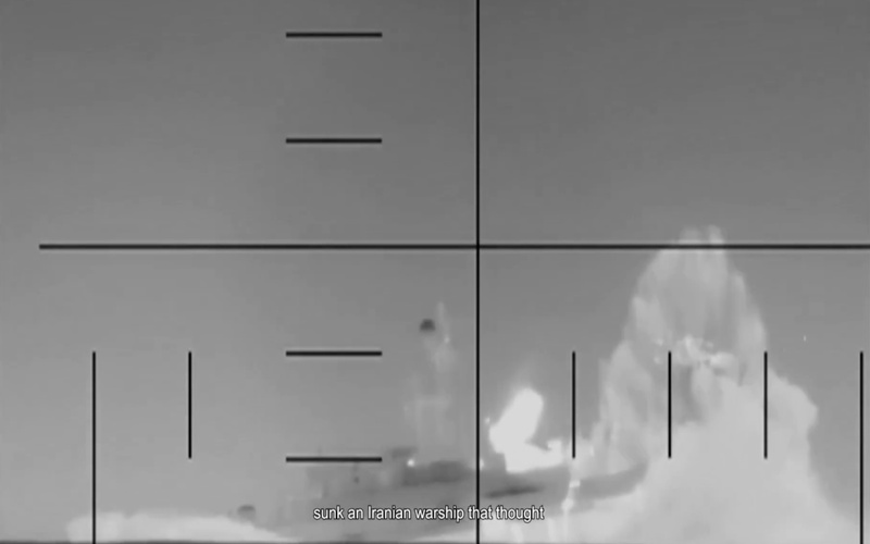 Submarino americano torpedeia e afunda navio soleimani