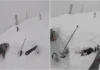 Resgate milagroso: Esquiador soterrado salvo ao serem vistas apenas as pontas dos esquis
