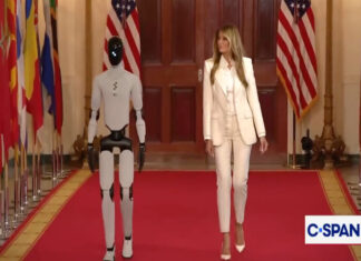 Robô humanoide chama atenções em evento com Melania Trump na Casa Branca