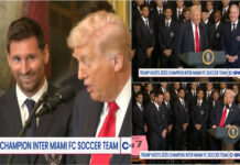 Trump recebe Messi na Casa Branca e elogia Ronaldo