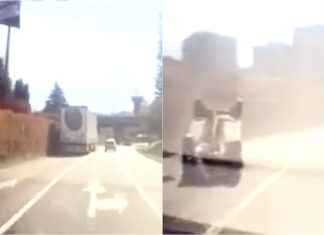 Camião provoca acidente e segue viagem em Braga