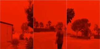 Céu vermelho na Austrália cria cenário de outro mundo antes do ciclone Narelle