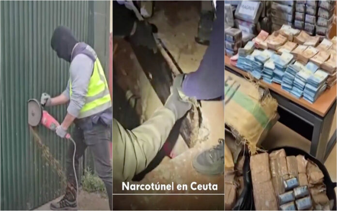 Descoberto túnel de tráfico com três níveis entre Marrocos e Ceuta