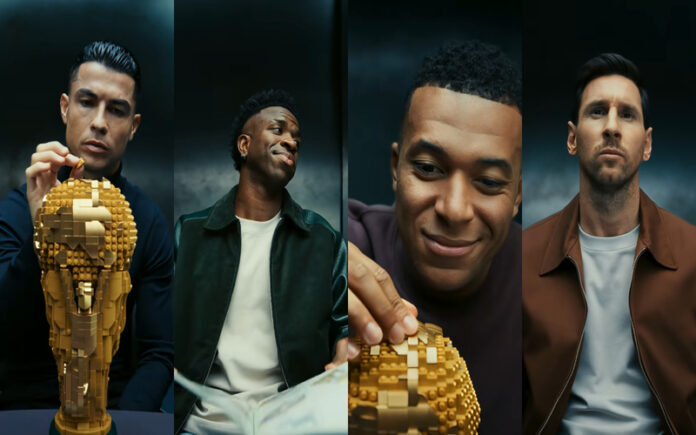 Lego lança coleção do Mundial com Ronaldo, Messi, Mbappé e Vinícius
