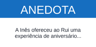 Anedota: O Rui e a Inês aceitaram um desafio para o aniversário Capa de Anedota: O Rui e a Inês aceitaram um desafio para o aniversário