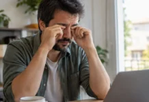 Contexto editorial sobre esfregar os olhos vira um problema