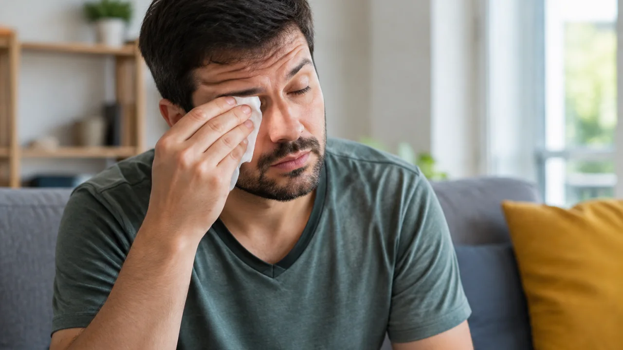 Avaliação responsável de esfregar os olhos vira um problema